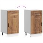 Mueble bajo de cocina porto madera vieja madera reconstituida