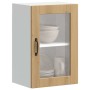 Armario pared para cocina puerta cristal Porto roble artesanal
