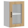 Armario pared para cocina puerta cristal Porto roble artesanal