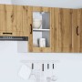 Armario pared para cocina puerta cristal Porto roble artesanal