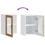 Armario pared para cocina puerta cristal Porto roble artesanal