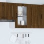 Armario de pared para cocina puerta cristal Porto roble marrón