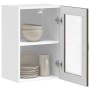Armario de pared para cocina puerta cristal Porto roble marrón