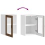 Armario de pared para cocina puerta cristal Porto roble marrón