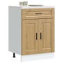 Mueble bajo de cocina porto roble artesano madera reconstituida