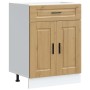 Mueble bajo de cocina porto roble artesano madera reconstituida