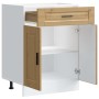 Mueble bajo de cocina porto roble artesano madera reconstituida