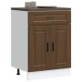 Mueble bajo de cocina porto roble marrón madera reconstituida