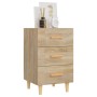 Mesita de noche madera de ingeniería roble Sonoma 40x40x66 cm