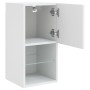 Muebles para TV con luces LED 2 uds blanco 30,5x30x60 cm