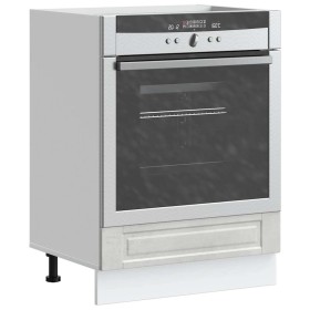Mueble de horno Porto gris hormigón madera reconstituida