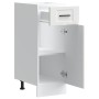 Mueble bajo de cocina Porto madera contrachapada blanca