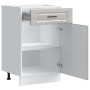 Mueble bajo de cocina porto gris sonoma madera reconstituida