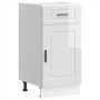 Mueble bajo de cocina porto alto brillo blanco
