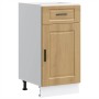 Mueble bajo de cocina porto roble artesano madera reconstituida