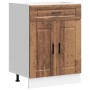 Mueble bajo de cocina porto madera vieja madera reconstituida