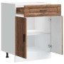 Mueble bajo de cocina porto madera vieja madera reconstituida