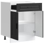 Mueble bajo de cocina Porto madera contrachapada negro