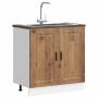 Mueble bajo fregadero Porto madera vieja madera diseñada