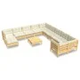 Gartenmöbel 10 Stück und Kissen aus cremefarbenem Kiefernholz von vidaXL, Gartensets - Ref: Foro24-3097061, Preis: 960,97 €, ...