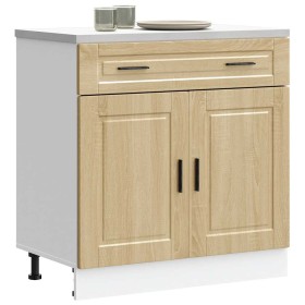 Mueble bajo de cocina porto roble sonoma madera reconstituida
