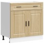 Mueble bajo de cocina porto roble sonoma madera reconstituida