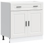 Mueble bajo de cocina Porto madera contrachapada blanca