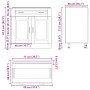 Mueble bajo de cocina Porto madera contrachapada blanca