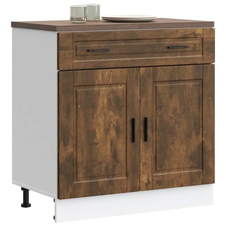 Mueble bajo de cocina porto roble ahumado madera reconstituida