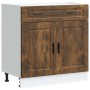 Mueble bajo de cocina porto roble ahumado madera reconstituida