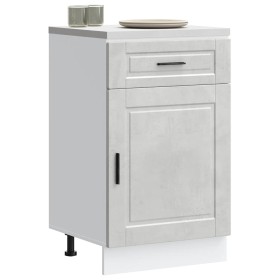 Mueble bajo de cocina porto gris cemento madera reconstituida