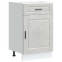 Mueble bajo de cocina porto gris cemento madera reconstituida