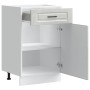 Mueble bajo de cocina porto gris cemento madera reconstituida