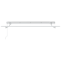 Toldo Manual Retráctil Rojo y Blanco 350x200 cm