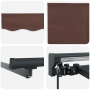 Toldo Manual Retráctil – Marrón, 400 x 300 cm