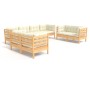 Garden furniture 8 pieces cushions solid pine wood by vidaXL, Garden sets - Ref: Foro24-3096268, Price: 645,87 €, Discount: %