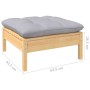Gartenmöbel 12 Stück und graue Kissen aus massivem Kiefernholz von vidaXL, Gartensets - Ref: Foro24-3097216, Preis: 884,07 €,...
