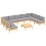 Garden furniture set 10 pieces and cushions solid pine wood by vidaXL, Garden sets - Ref: Foro24-3097180, Price: 767,48 €, Di...
