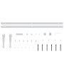 Kit mini puerta corredera armario acero carbono blanco 122 cm de vidaXL, Marcos de puertas - Ref: Foro24-151701, Precio: 39,8...