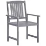 Garden dining set 9 pieces solid gray acacia wood by vidaXL, Garden sets - Ref: Foro24-3098683, Price: 819,16 €, Discount: %