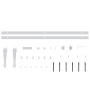 Kit mini puerta corredera armario acero carbono blanco 152 cm de vidaXL, Marcos de puertas - Ref: Foro24-151700, Precio: 41,0...