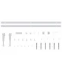 Kit mini puerta corredera armario acero carbono blanco 152 cm de vidaXL, Marcos de puertas - Ref: Foro24-151700, Precio: 40,2...