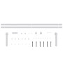 Kit mini puerta corredera armario acero carbono blanco 183 cm de vidaXL, Marcos de puertas - Ref: Foro24-151690, Precio: 34,4...