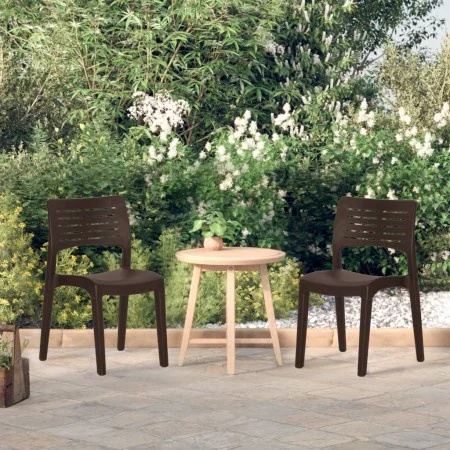 Garden chairs 2 units polypropylene mocha color by vidaXL, Garden chairs - Ref: Foro24-317730, Price: 83,49 €, Discount: %