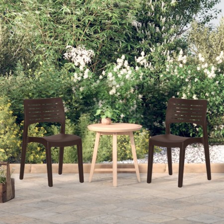 Gartenstühle 2 Einheiten Polypropylen Mokkafarbe von vidaXL, Gartenstühle - Ref: Foro24-317730, Preis: 84,43 €, Rabatt: %