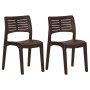 Garden chairs 2 units polypropylene mocha color by vidaXL, Garden chairs - Ref: Foro24-317730, Price: 84,43 €, Discount: %