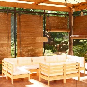 Gartenmöbel 9 Stück und Kissen aus massivem Kiefernholz von vidaXL, Gartensets - Ref: Foro24-3097247, Preis: 711,33 €, Rabatt: %