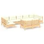 Gartenmöbel 9 Stück und Kissen aus massivem Kiefernholz von vidaXL, Gartensets - Ref: Foro24-3097247, Preis: 711,33 €, Rabatt: %