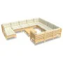 Muebles de jardín 10 pzas y cojines madera de pino crema de vidaXL, Conjuntos de jardín - Ref: Foro24-3097049, Precio: 960,97...