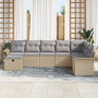 Juego de Sofá de Jardín de 8 Piezas con Co cushions de